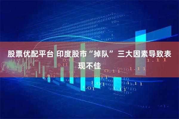 股票优配平台 印度股市“掉队” 三大因素导致表现不佳